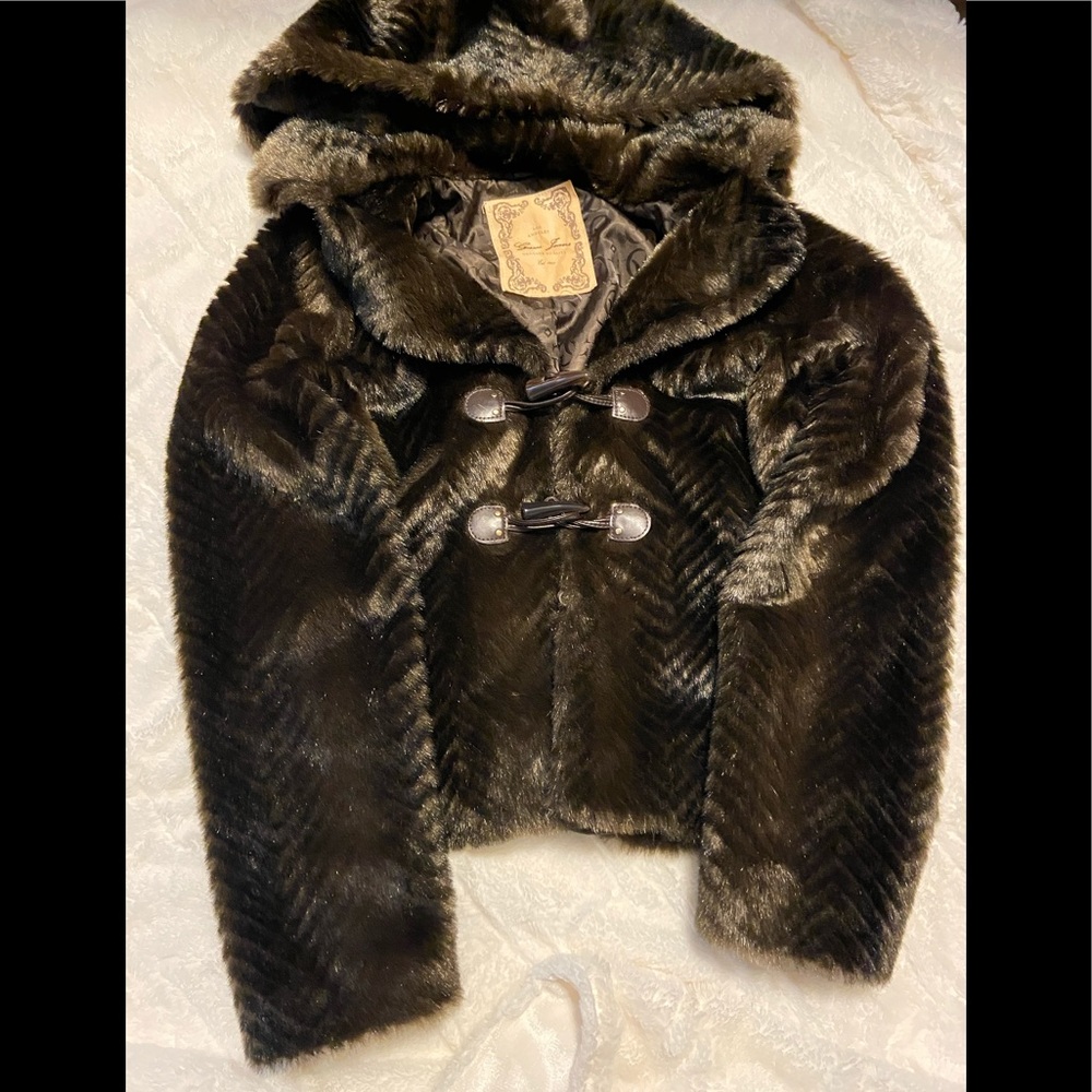 Guess Brown Faux Fur Jacket